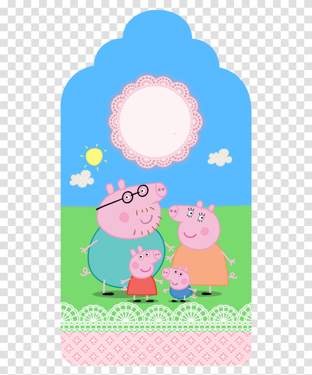Peppa Pig Family, Pattern Transparent Png