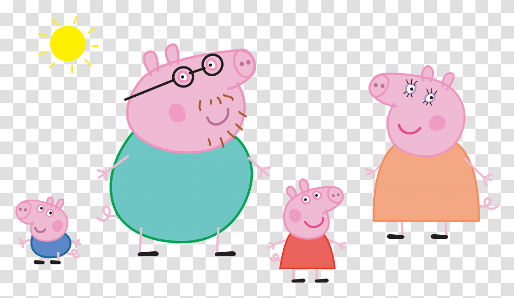 Peppa Pig Family Logo Clip Art Image Printable Peppa Pig Family, Apparel, Snowman, Outdoors Transparent Png