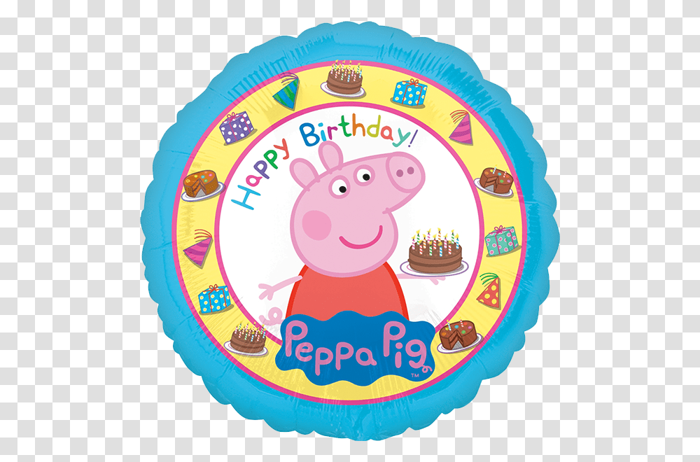 Peppa Pig Foil Balloons, Number, Logo Transparent Png