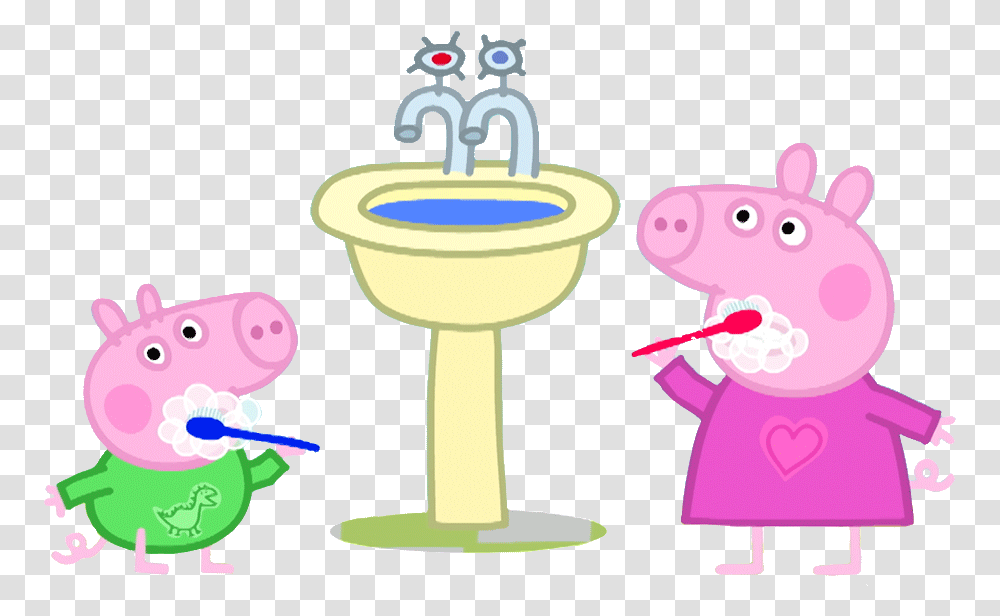 Peppa Pig Gif, Water, Toy, Drinking Fountain, Sink Transparent Png