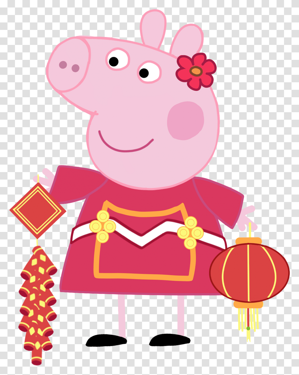 Peppa Pig In Different Outfits Transparent Png