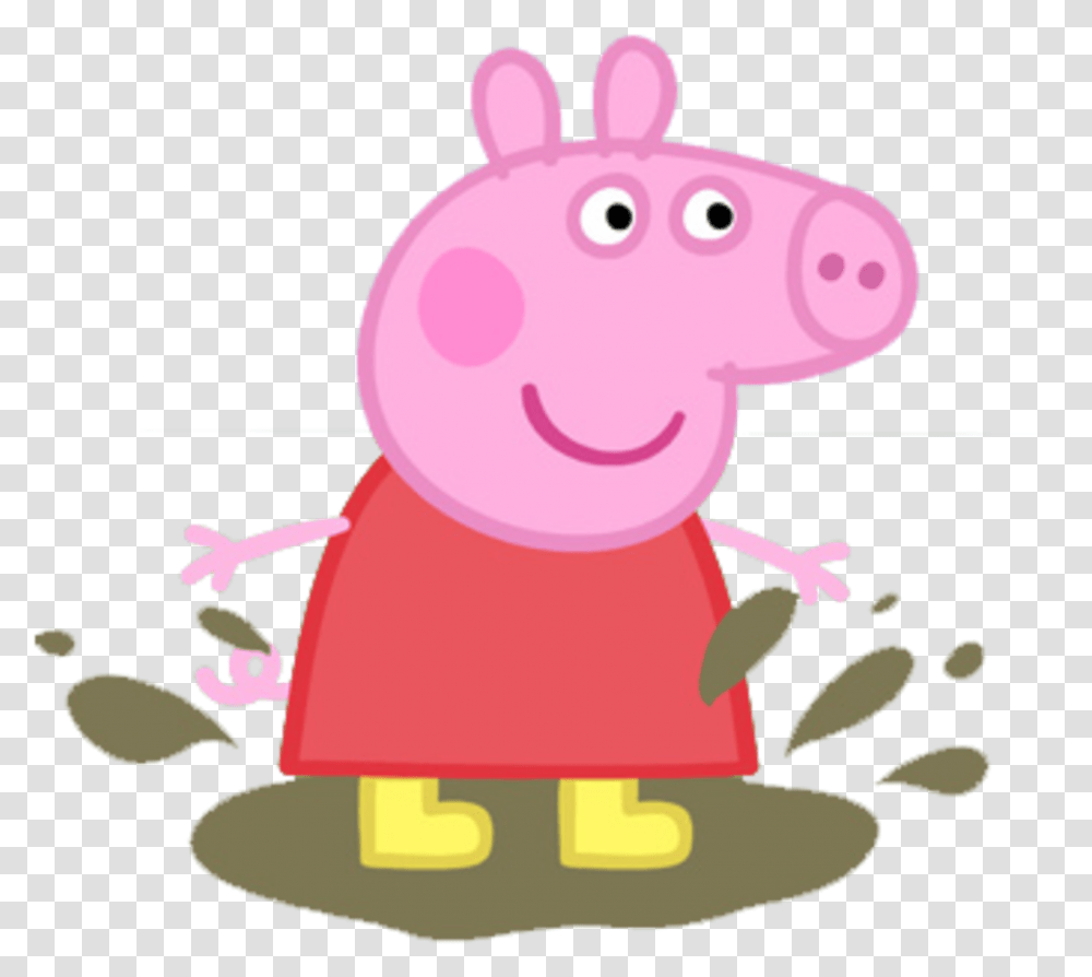 Peppa Pig In Mud, Animal, Mammal, Toy, Snout Transparent Png