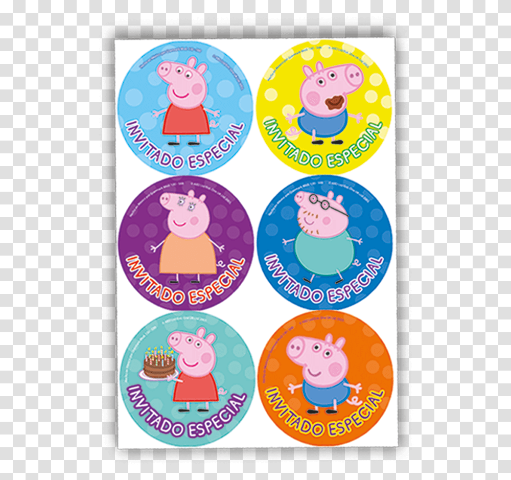 Peppa Pig, Label, Sticker Transparent Png