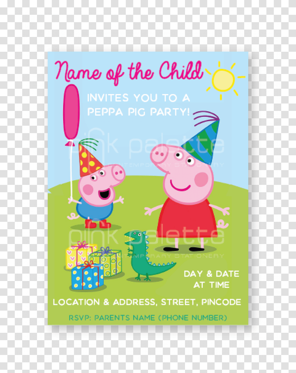 Peppa Pig My Birthday Party Dvd, Apparel, Party Hat, Advertisement Transparent Png