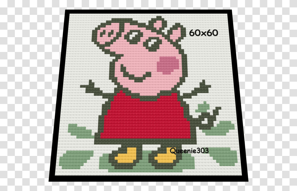 Peppa Pig Peppa Pig Crochet Graph, Rug Transparent Png
