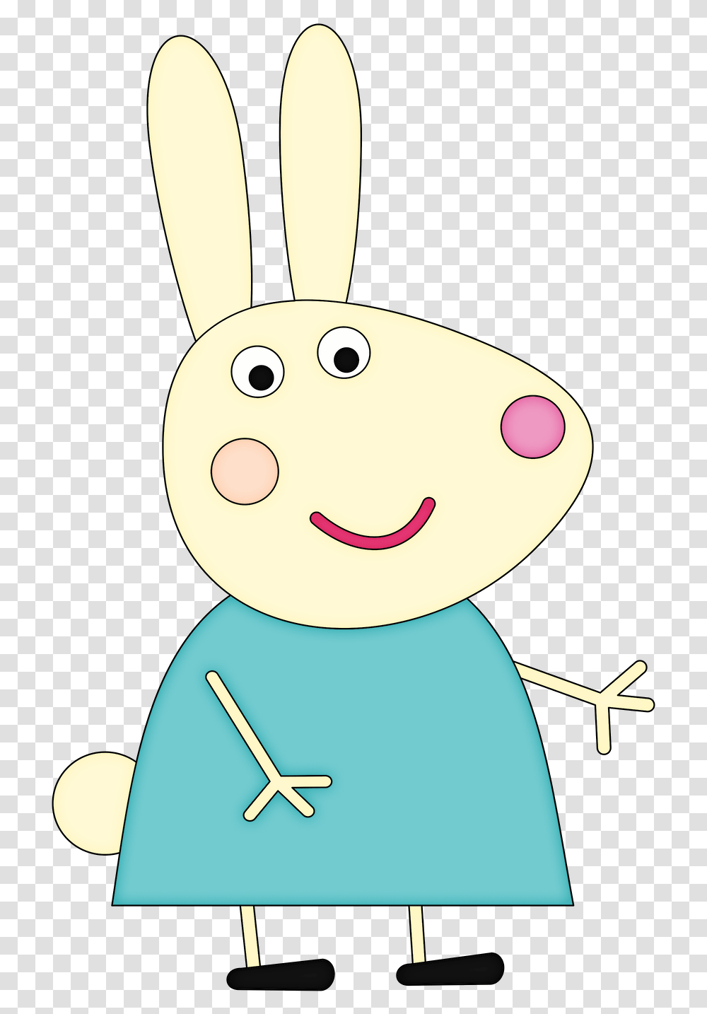 Peppa Pig Rabbit Characters Cartoon, Analog Clock, Wall Clock, Snowman, Winter Transparent Png
