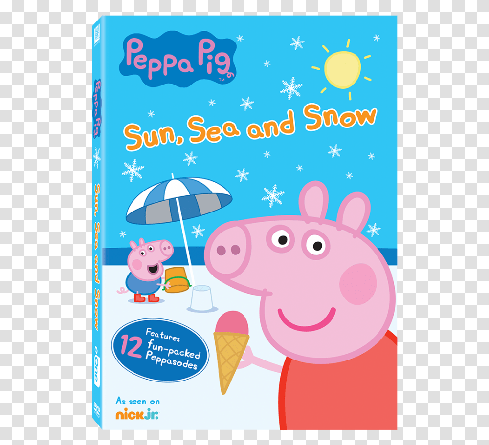Peppa Pig Sun Sea Now Dvd Peppa Pig Sun Sea And Snow Dvd, Cream, Dessert, Food, Creme Transparent Png