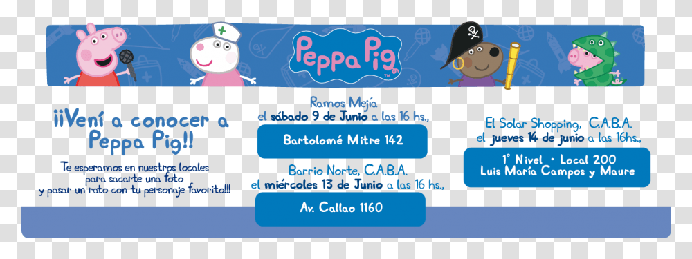 Peppa Pig, Advertisement, Poster, Flyer Transparent Png
