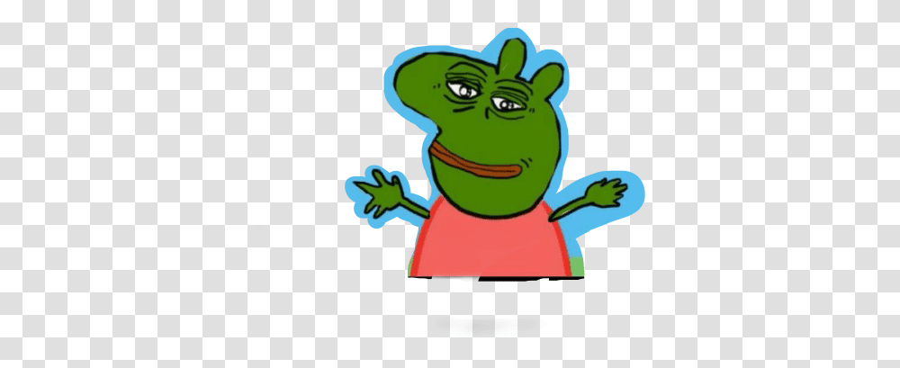 Peppapig Meme Sticker Pepe Frog By Laurenv427 Fictional Character, Amphibian, Wildlife, Animal, Toad Transparent Png