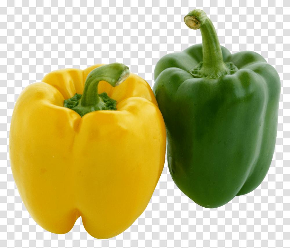 Pepper Green And Yellow Capsicum, Plant, Vegetable, Food, Bell Pepper Transparent Png