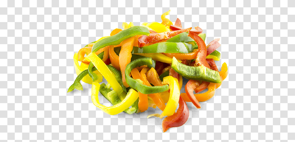 Pepper Slices Red Green Flamed Yellow Pepper, Plant, Vegetable, Food, Bell Pepper Transparent Png