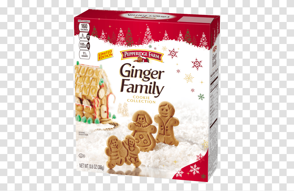 Pepperidge Farm Ginger Family, Cookie, Food, Biscuit, Gingerbread Transparent Png