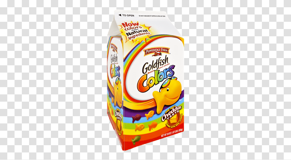 Pepperidge Farm Goldfish Colors Cheddar Baked Snack, Food, Sweets, Confectionery, Candy Transparent Png