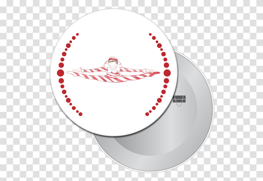 Peppermint Candy Cane Button Magnet Dance Button And Pin, Label, Meal, Food Transparent Png
