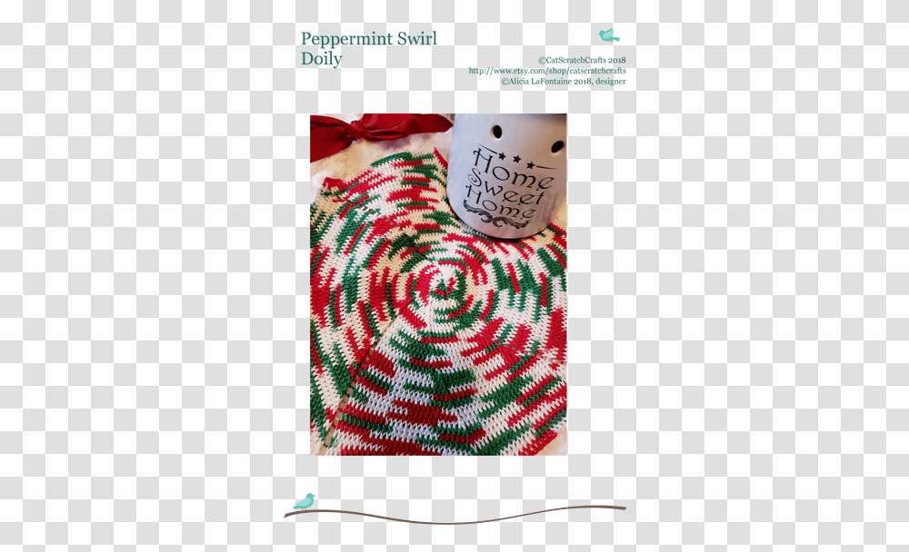 Peppermint Swirl Crocehet Doily Pattern By Alicia Lafontaine Garden Roses, Rug, Coffee Cup, Blanket Transparent Png