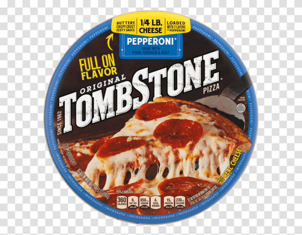 Pepperoni Pizza Tombstone Pepperoni Pizza, Disk, Food, Dvd, Label Transparent Png