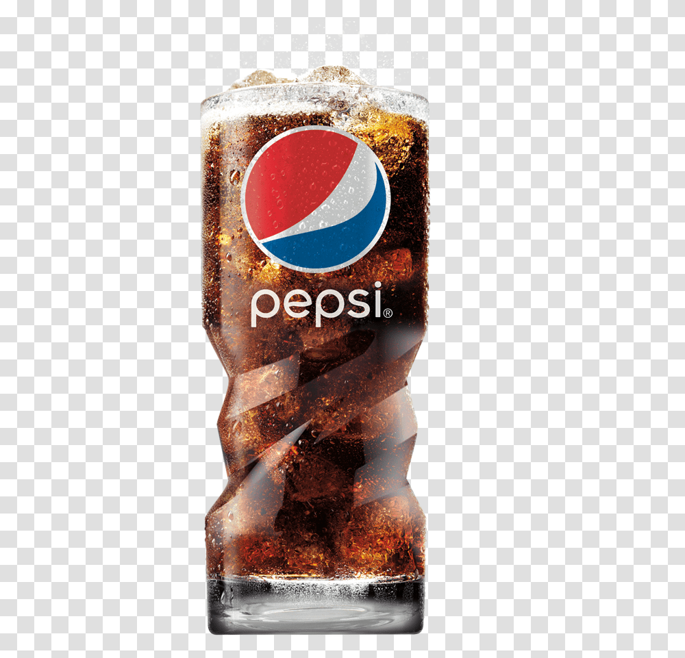 Pepsi With Glass, Soda, Beverage, Drink, Coke Transparent Png