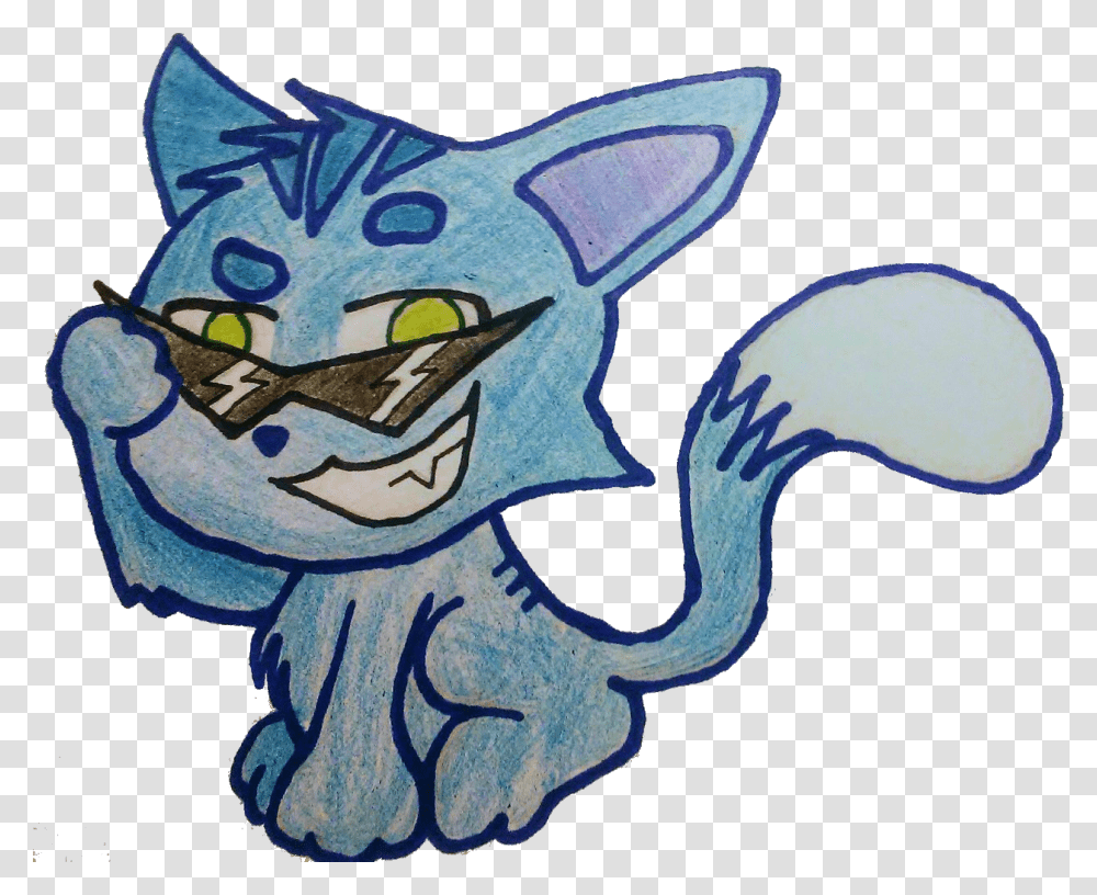 Pepsiman Blue Cat No Background, Emblem, Tattoo Transparent Png