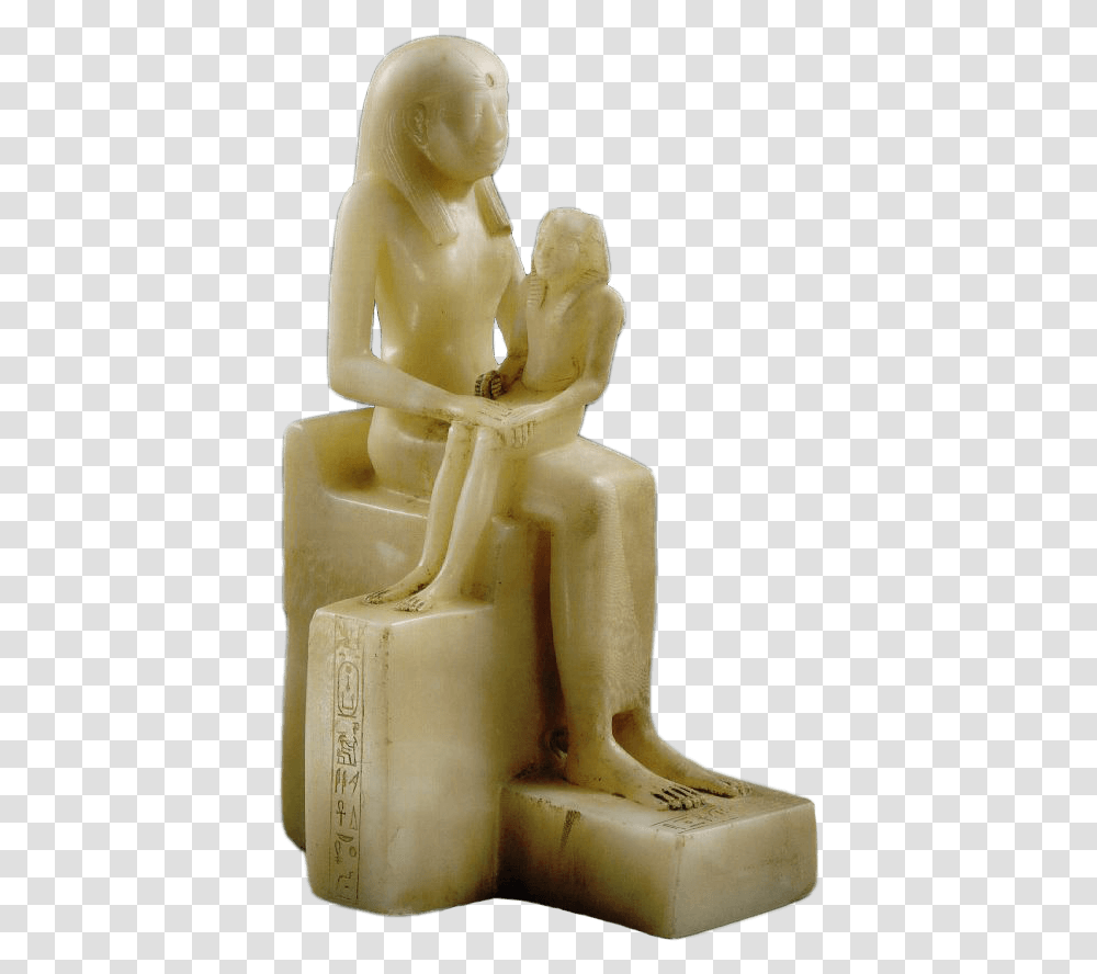 Pepy Ii And His Mother, Figurine, Ivory, Sculpture Transparent Png