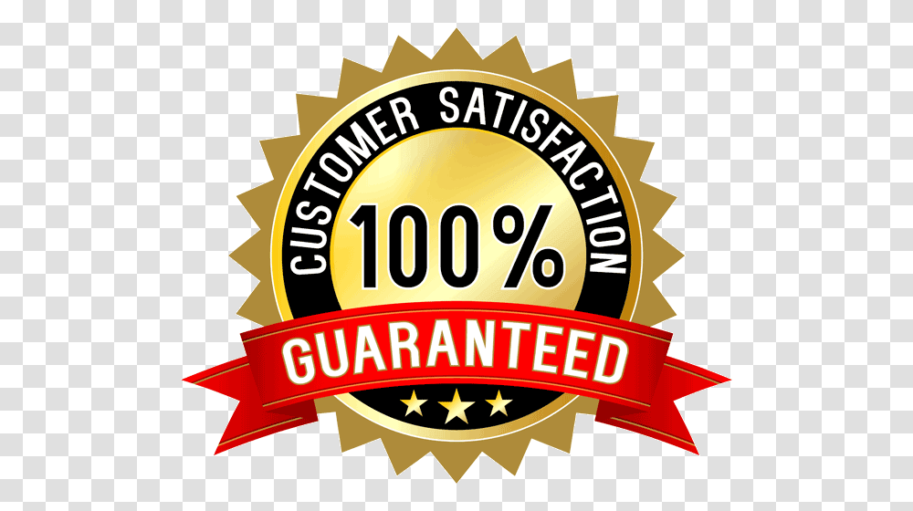 Percent Customer Satisfaction Guarantee, Label, Poster, Advertisement Transparent Png