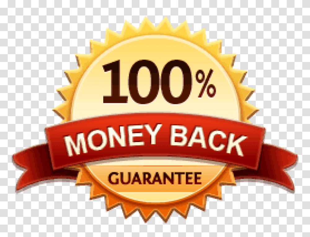 Percent Money Back Guarantee Satisfaction Guarantee Logo, Symbol, Label, Text, Outdoors Transparent Png