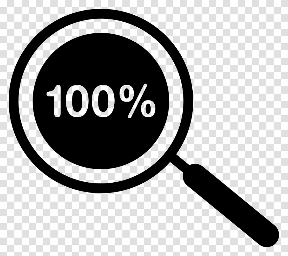 Percent Zoom Symbol 100 Percent Icon, Magnifying, Hammer, Tool Transparent Png