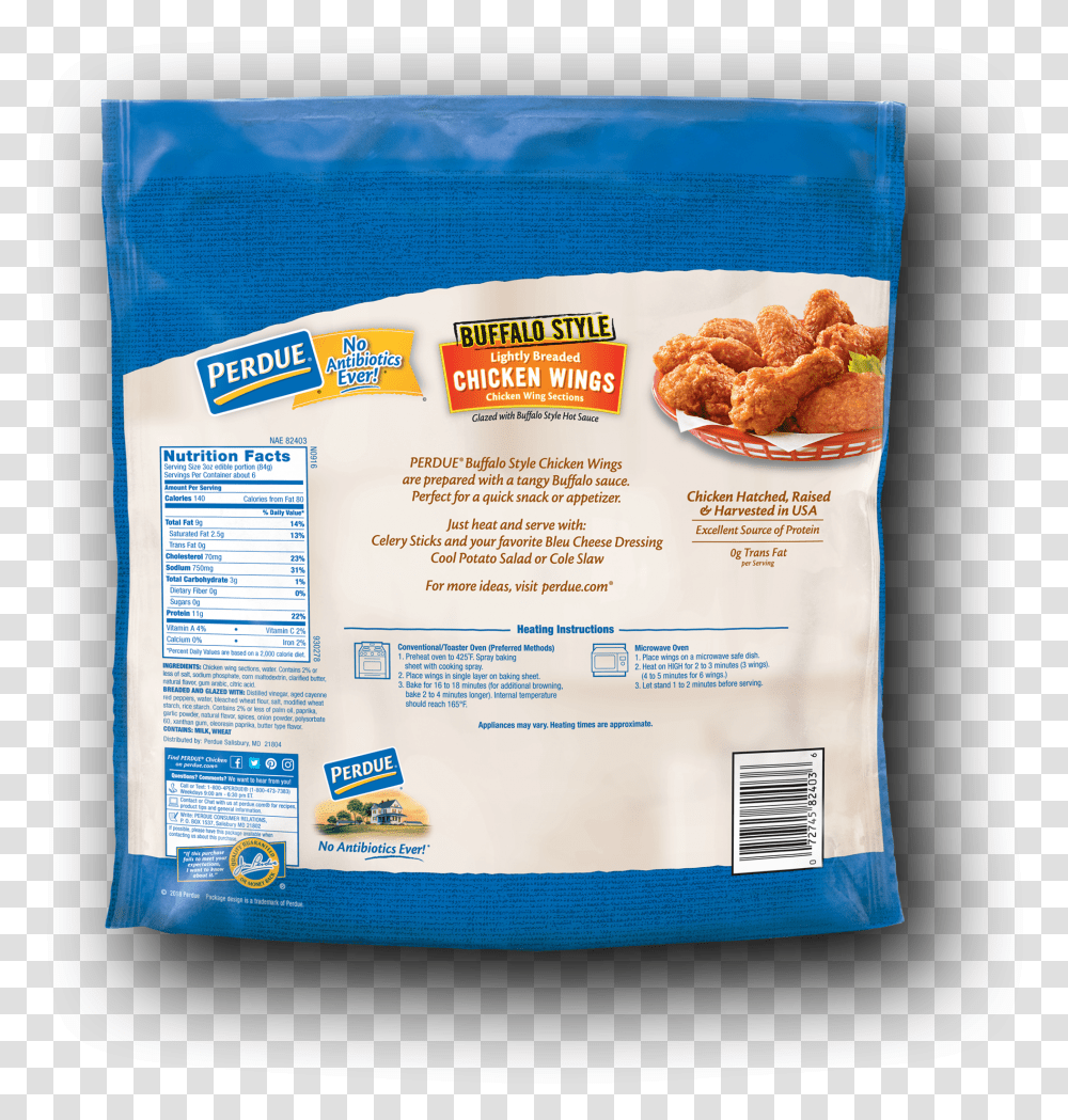 Perdue Lightly Breaded Buffalo Style Chicken Wings Perdue Buffalo Wings Nutrition, Menu, Food Transparent Png