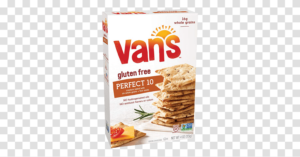 Perfect 10 Crackers Vans Crackers, Bread, Food, Menu Transparent Png
