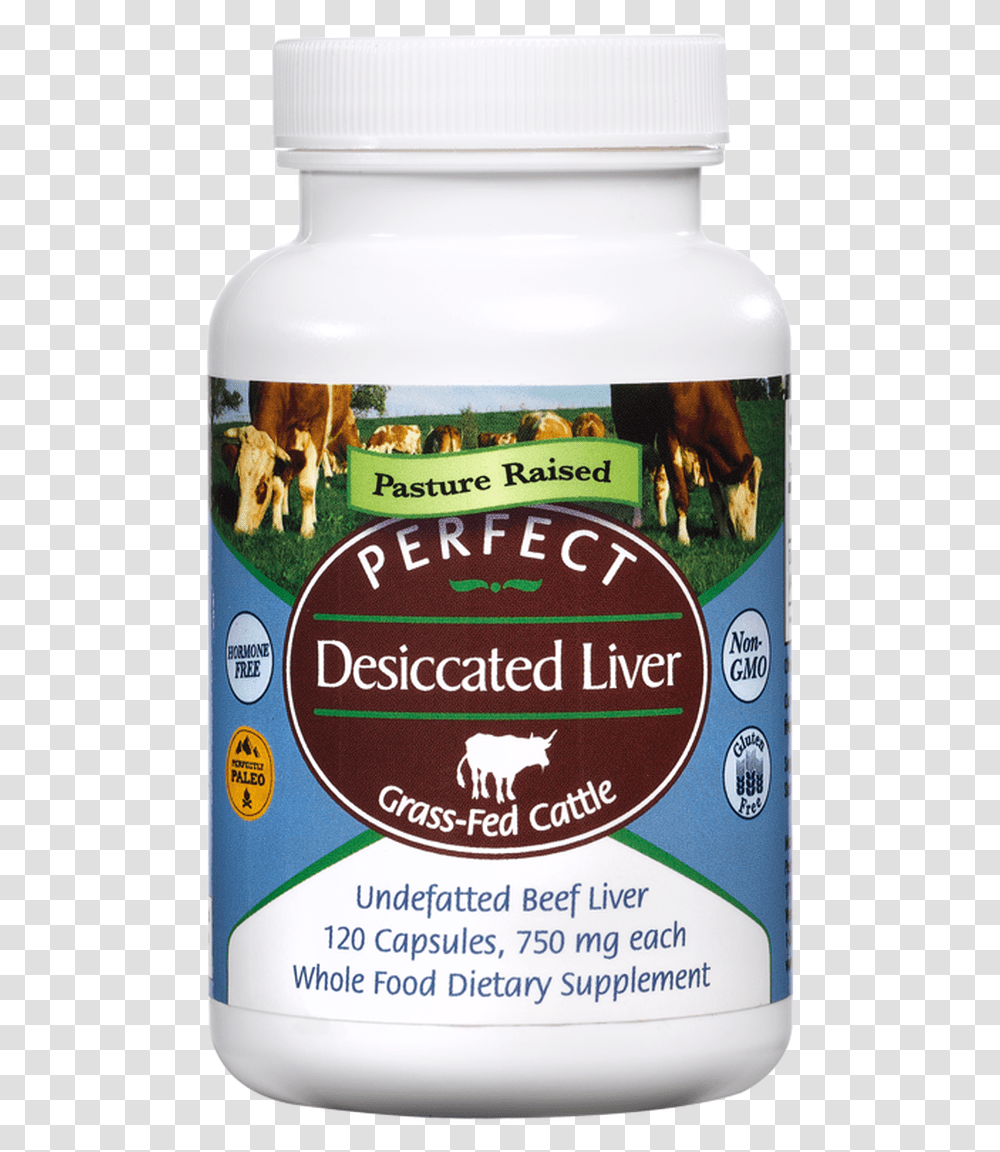 Perfect Desiccated Liver Perfect Desiccated Liver Capsules, Plant, Label, Cow Transparent Png