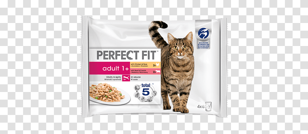 Perfect Fit Cat Food, Label, Pet, Mammal Transparent Png