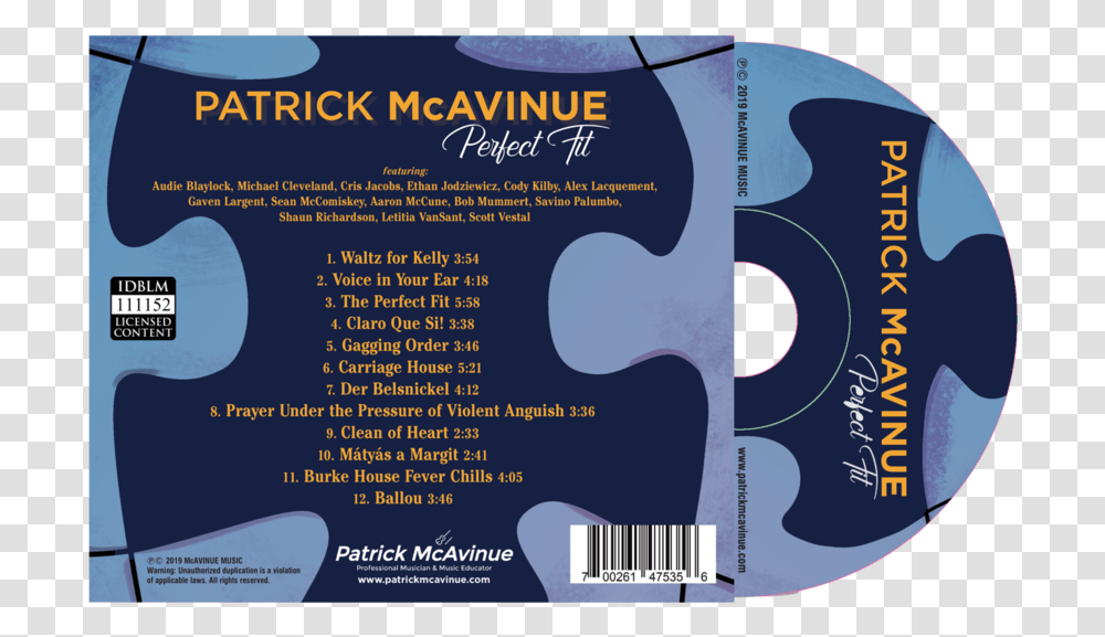 Perfect Fit Cd Back Bandcamp Patrick Mcavinue Perfect Fit, Poster, Advertisement, Flyer, Paper Transparent Png