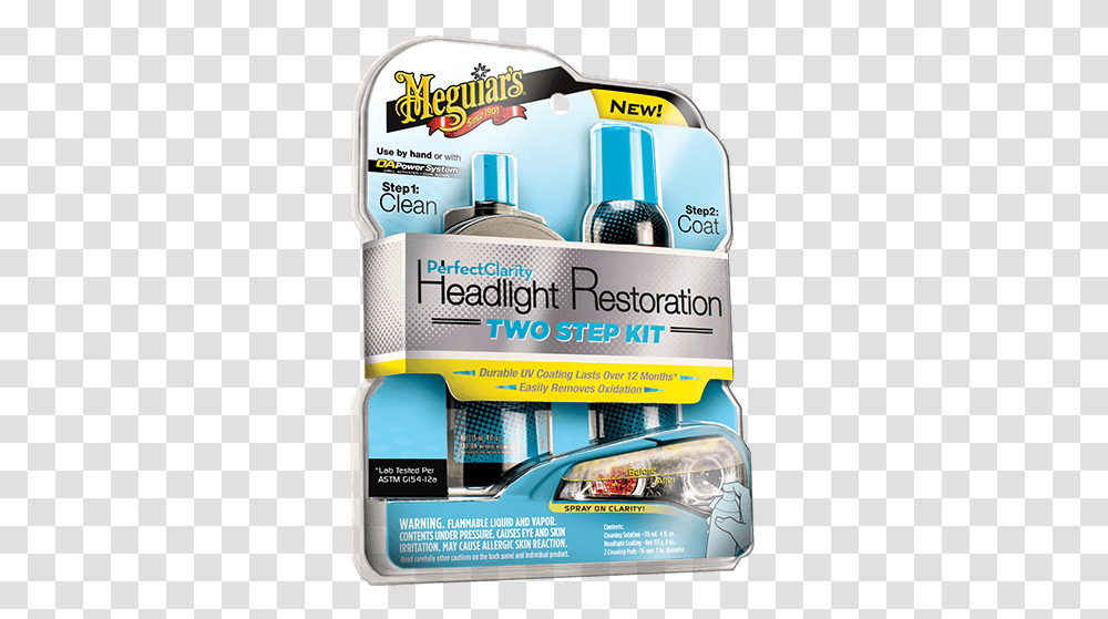 Perfect Headlight Restoration Kit Meguiars Canada, Bottle, Poster, Advertisement, Cosmetics Transparent Png