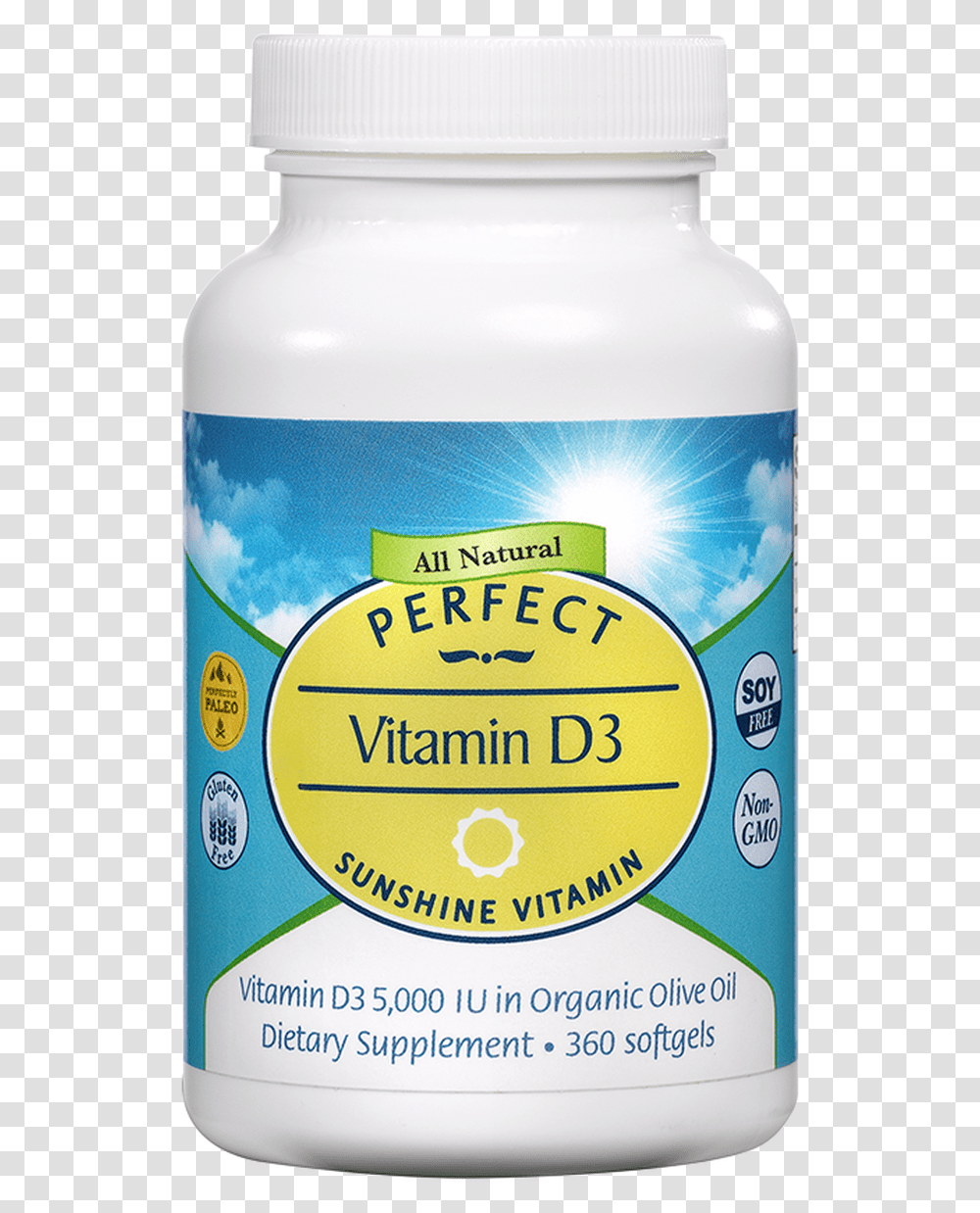 Perfect Vitamin D3 Perfect Vitamin, Plant, Food, Label, Bottle Transparent Png