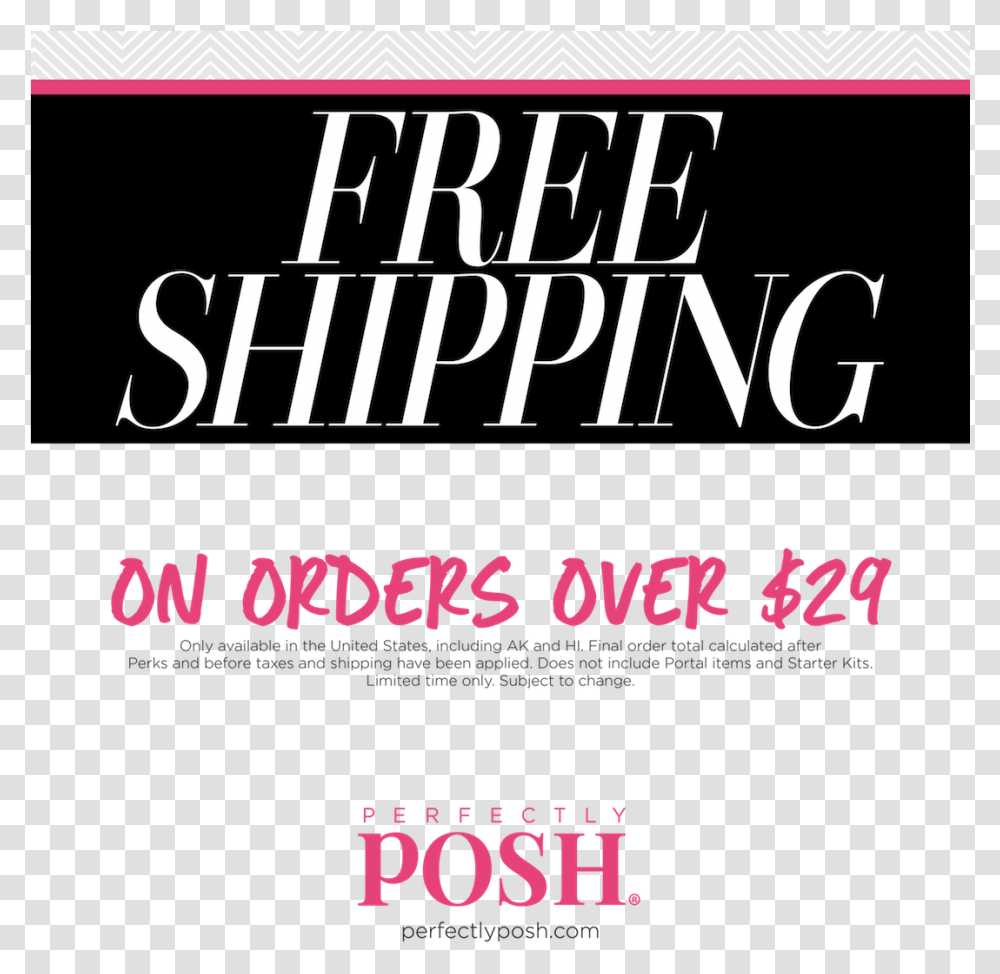 Perfectly Posh Free Shipping On Orders Over 25 Graphic Design, Alphabet, Poster, Advertisement Transparent Png