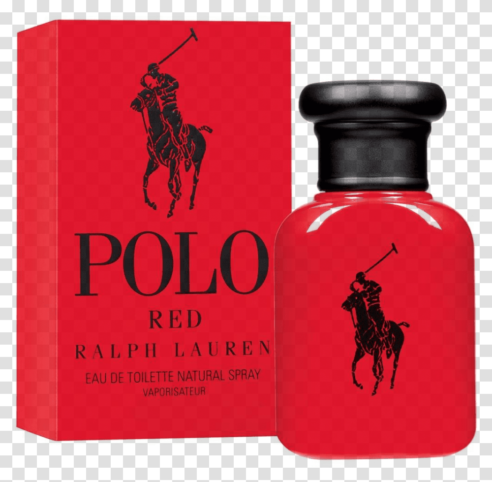 Perfume Polo Red Ralph Lauren, Bottle, Cosmetics, Aftershave, Horse Transparent Png
