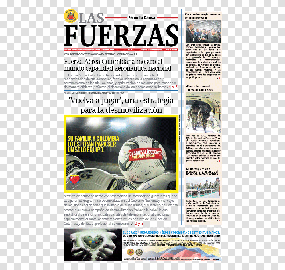 Peridico Las Fuerzas Octubre Flyer, Newspaper, Person, Poster Transparent Png