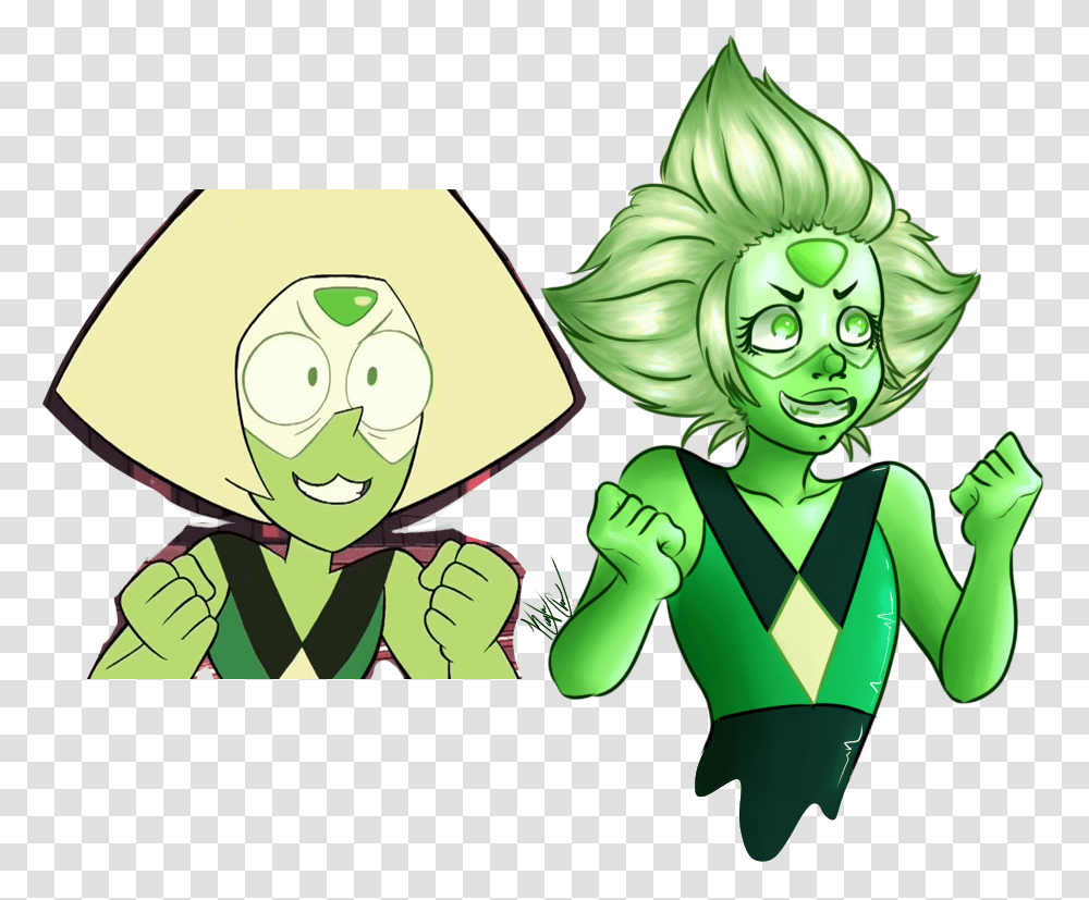 Peridot Su Cartoon, Green, Face, Person, Elf Transparent Png