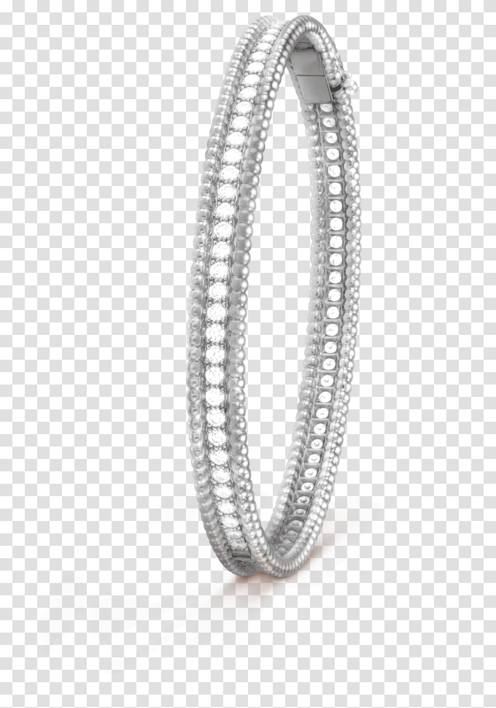 Perle Diamonds Bracelet 1 Row Medium Model Van Cleef Amp Arpels, Platinum, Snake, Reptile, Animal Transparent Png