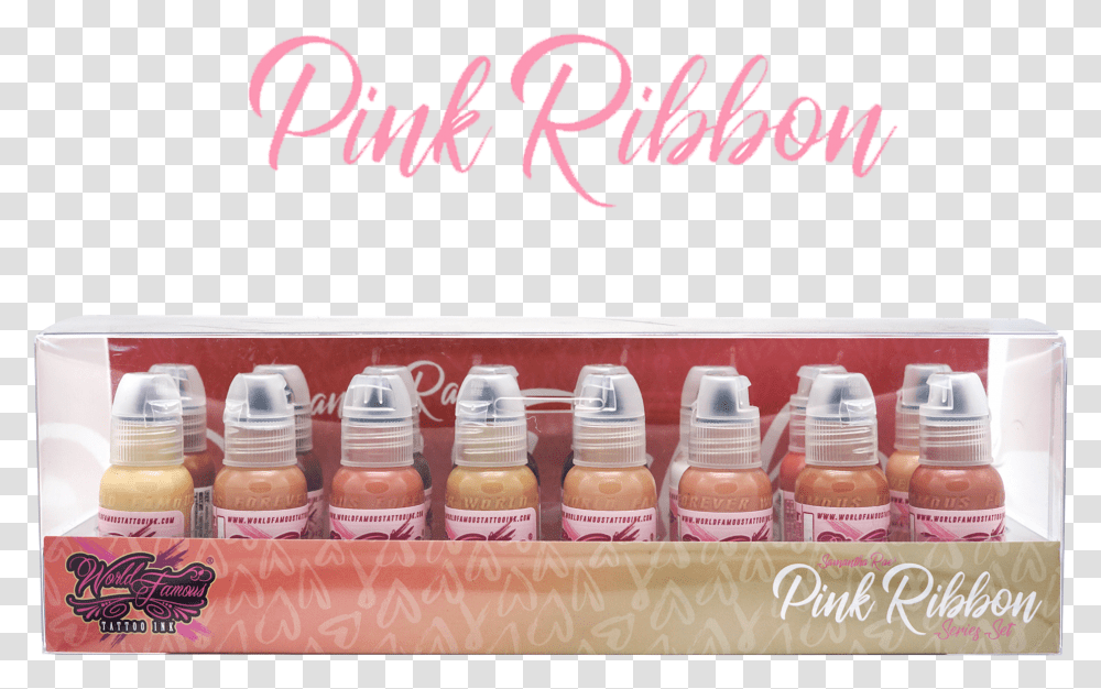 Perma Blend Pink Ribbon Set, Word, Plant, Bottle Transparent Png