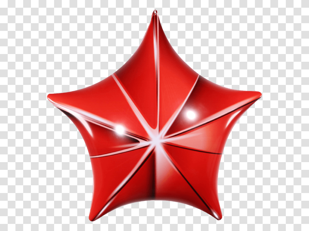 Permashape Red 3d Star Kit Balloon, Star Symbol, Tent, Leaf Transparent Png