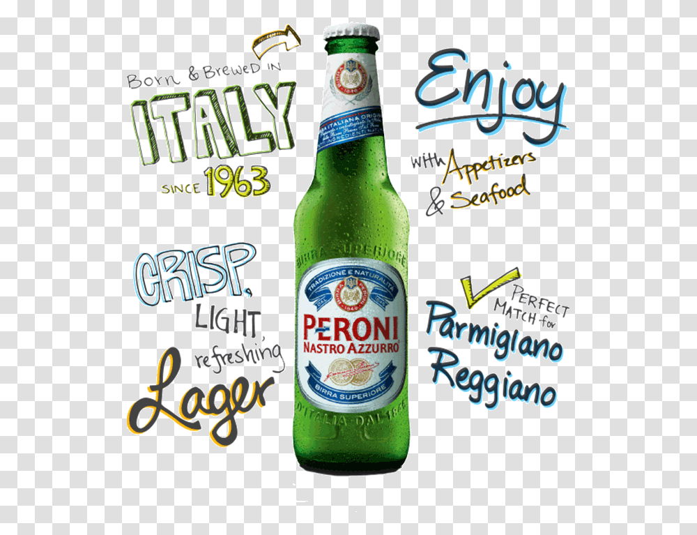 Peroni Nastro Azzurro, Beer, Alcohol, Beverage, Drink Transparent Png