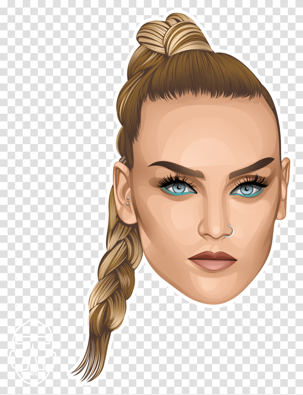 Perrie Edwards Foam Faces Perrie Edwards, Head, Hair, Braid, Person Transparent Png