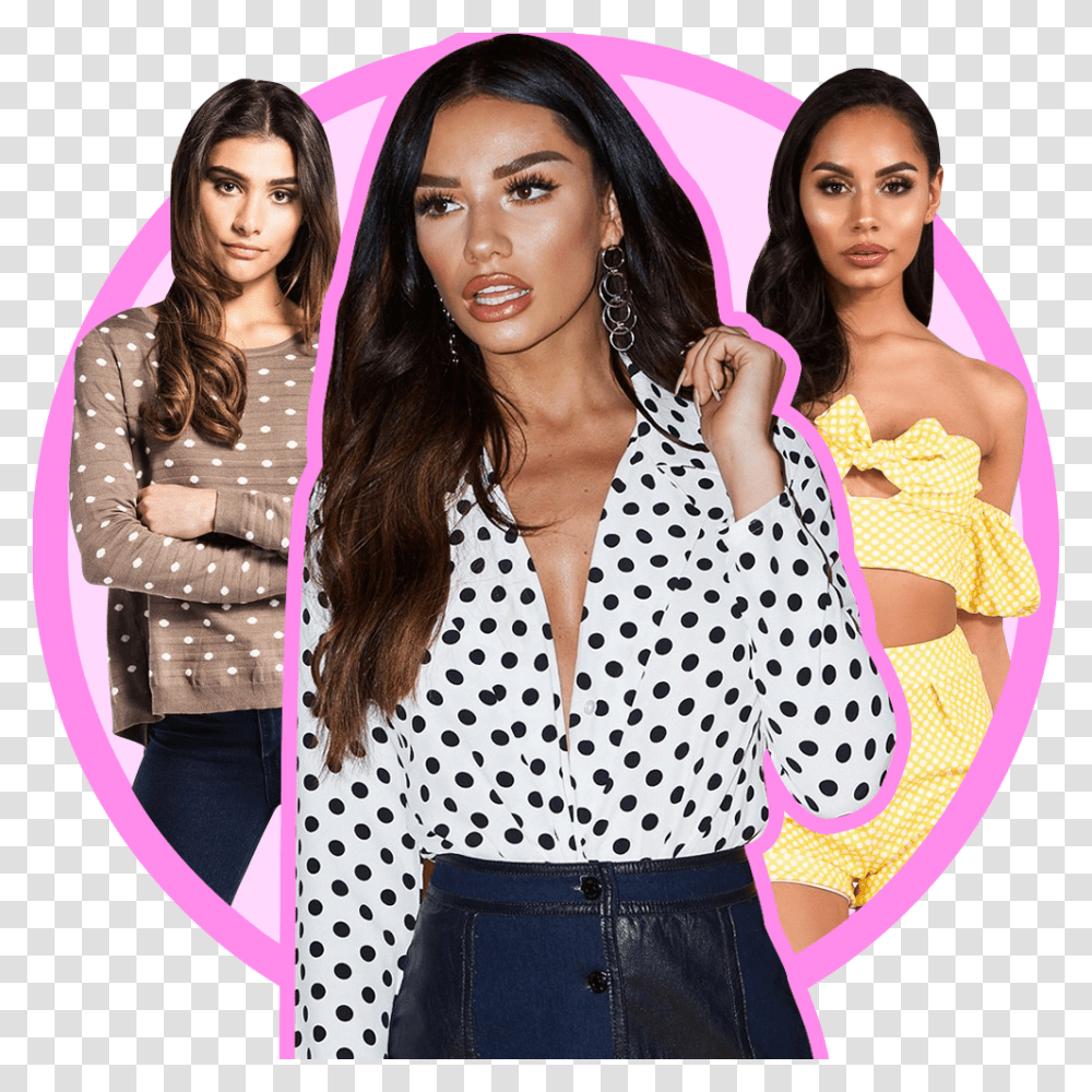 Perrie Edwards Polka Dot, Person, Human, Texture, Blouse Transparent Png