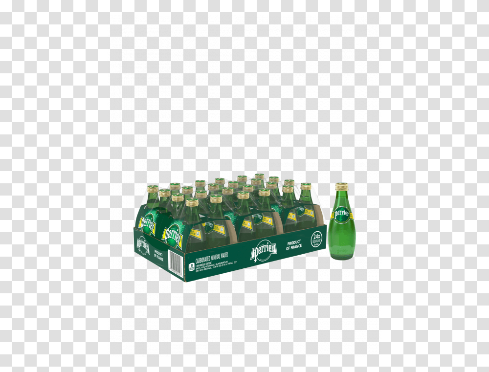 Perrier Mineral Water 24 X 330ml Glass Carbonated Water, Bottle, Pop Bottle, Beverage, Drink Transparent Png