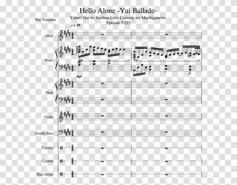 Persecution Of The Masses Piano Sheet Music, Gray, World Of Warcraft Transparent Png