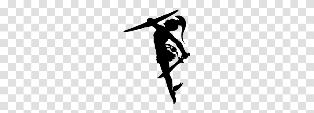 Perseus Silhouette Clip Art For Web, Gray, World Of Warcraft Transparent Png