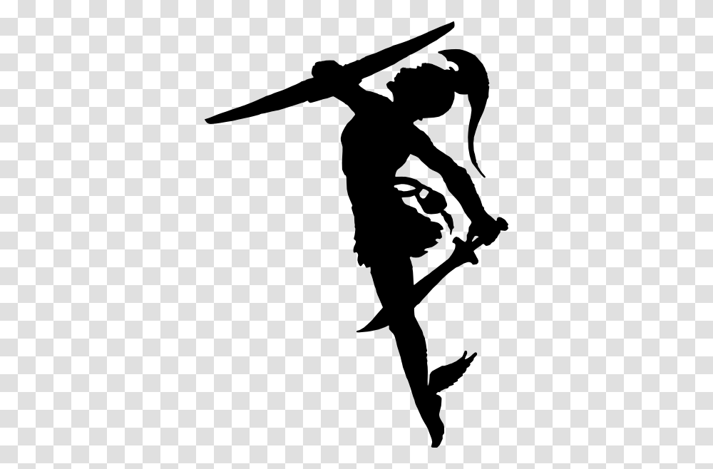 Perseus Silhouette Clip Art For Web, Stencil, Person, Human, Ninja Transparent Png