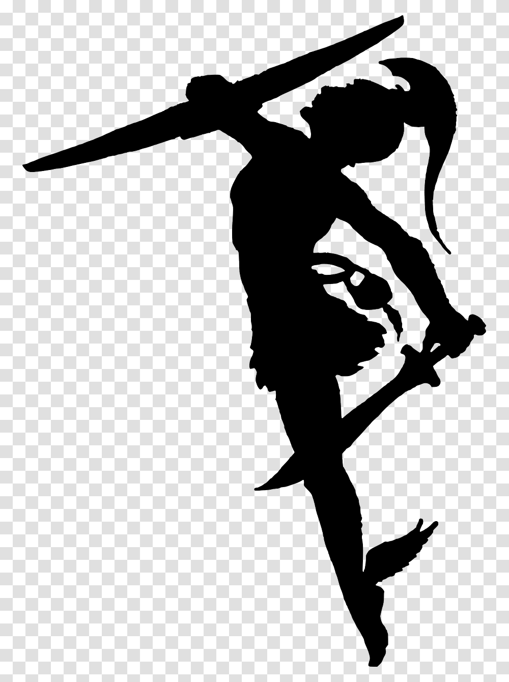 Perseus Symbol Greek Mythology, Silhouette, Bow, Person, Outdoors Transparent Png