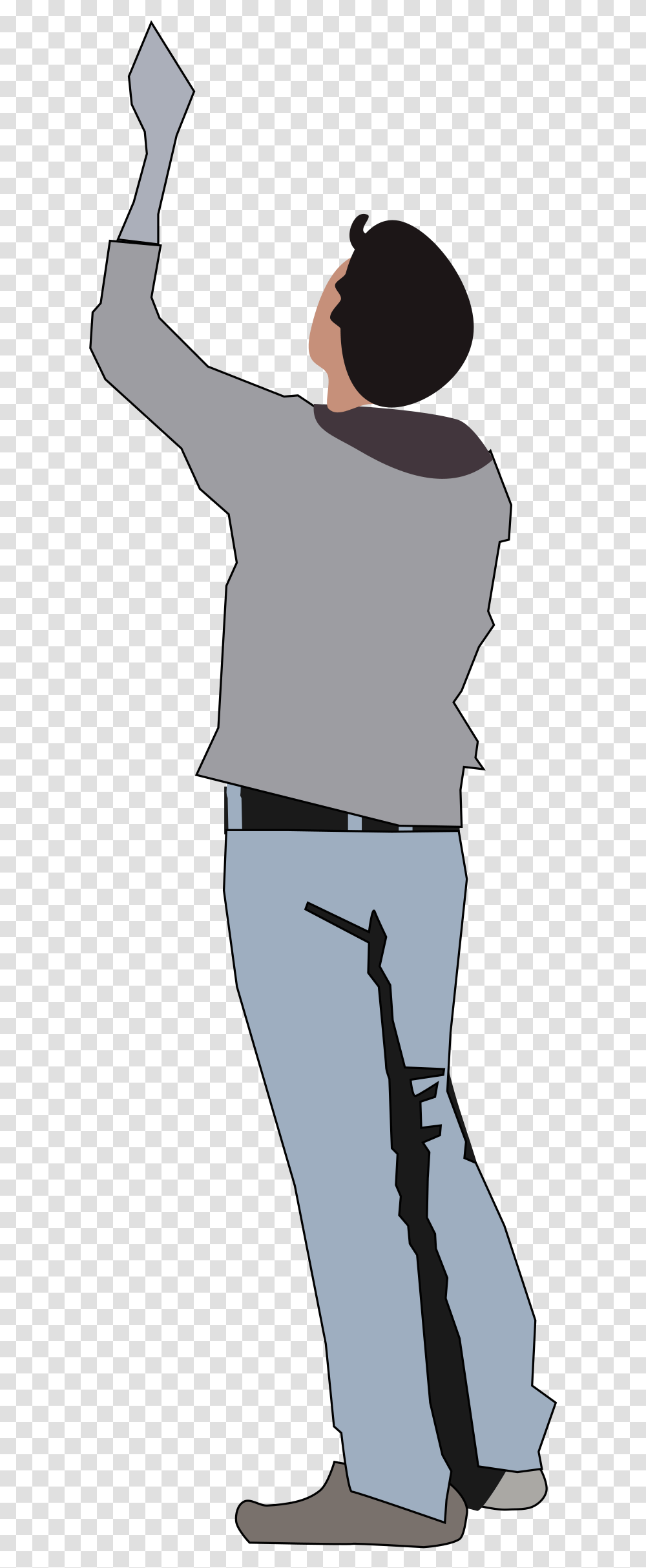 Person Arm Up, Silhouette, Sleeve, Hand Transparent Png