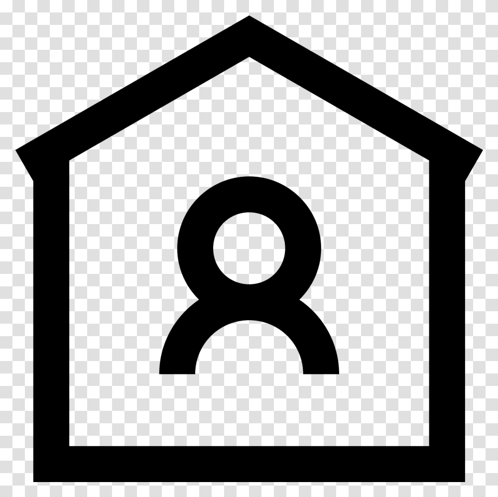 Person At Home Icon Free And Vector Home With Tenant Icon Black, Gray, World Of Warcraft Transparent Png